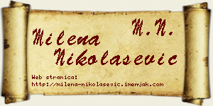 Milena Nikolašević vizit kartica